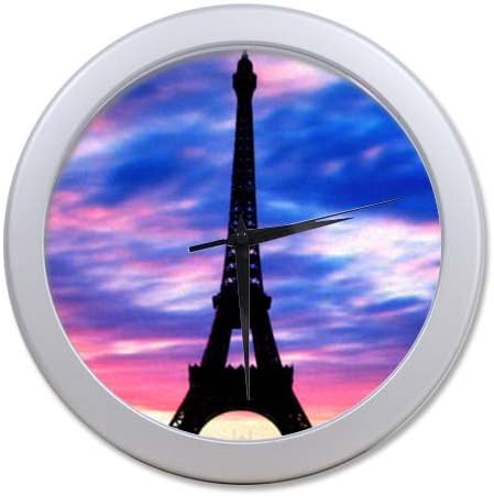 Good gifts!9.65" elegant Custom" Beauty Paris Eiffel Tower Scenery/Painting Art "wall clock for Home Decoration And Unique Gift!