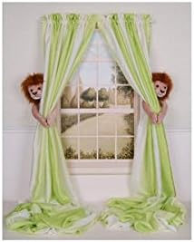 Curtain Critters Infant Nursery Baby Toddler Wild Animal Zoo Jungle Safari Lion Curtain Tieback Toy Set (2)