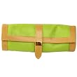 Travel Jewelry Roll Up Leather Compact Lime