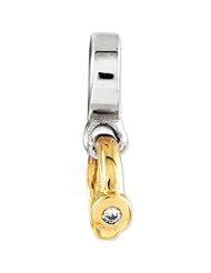 Reflection Beads Silver 14kt CZ Ring Love Dangle