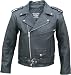 Mens NAKED Cowhide Leather Motorcycle Jacket Full sleeve Zipout Liner Full removable ...