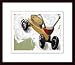 Little Yellow Scooter by Julia Gilmore 16.00X20.00 Framed with Black Wood Frame