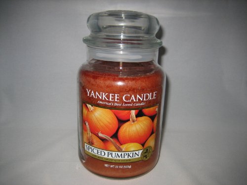 Yankee Candle Large 22-Ounce Jar Candle, Spiced Pumpkin