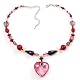 Pink Crystal Heart Necklace