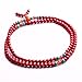 6mm 108 Red Prayer Mala Rosary Bead Buddhist Meditation Necklace Bracelet