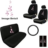 41duPMEyi4L. SL160  Auto Accessories Interior Combo Kit Gift Set   11pc   Pink & White Flowers