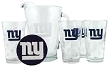 New York Giants Pint Glasses and Beer Pitcher Set | New York Giants Gift Set
