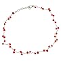 Red Tiny Beaded Link Collar Necklace