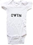 OWEN / Hurry Up - Name-series - White Or Blue Onesie / Baby T-shirt