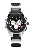 Chase-Durer Men's Conquest Sport Chronograph Stainless Steel and Rubber Strap Watch #779.3BBW