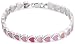 Silver B1987 Pink 19cm Mother of Pearl Heart Bracelet