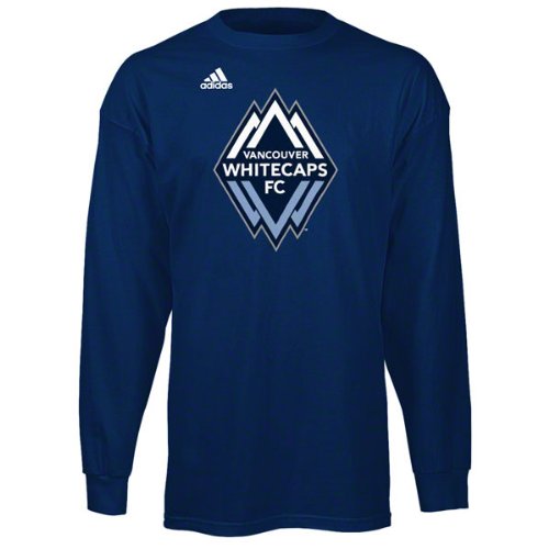 Vancouver Whitecaps Navy adidas Team Logo Long Sleeve T-Shirt
