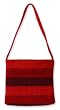 Alpaca wool shoulder bag, 'Scarlet World' Alpaca wool shoulder bag, 'Scarlet World'