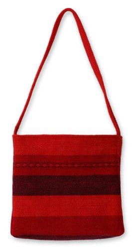Alpaca wool shoulder bag Scarlet World