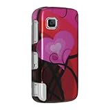 Amzer Limited Edition Hearts Snap On Hard Case for Nokia Nuron 5230 (Red/ P ....