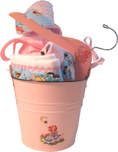 Vintage-style Nursery Rhyme Baby Girl Gift Bucket Set