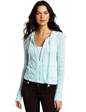 Mod-O-Doc Women's Crochet Crop Zip Hoodie