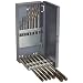 Alvord Polk 127-S-22 High-Speed Steel Chucking Reamer Set, Left Hand Spiral Flute, Uncoated Finish, 14-Piece, 1/8 Inch - 1/2 Inch Dowel Pin Sizes