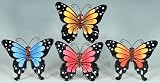 Set of 4 Decorative Metal Butterfly Wall Plaques