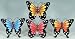 Set of 4 Decorative Metal Butterfly Wall Plaques