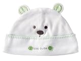 Carters Starters Unisex Cuff Hat with Embroidered Appliqued Animal Face in White Newborn