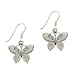 Sterling Silver .925 Butterfly Dangle Earrings