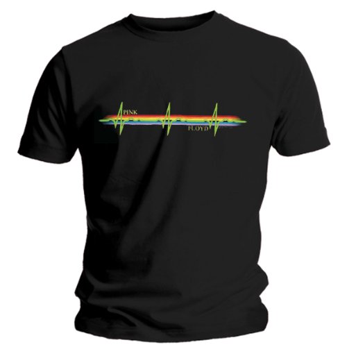 Mens T-Shirt Pink Floyd Heartbeat Darkside Black 4764TSBPL Large
