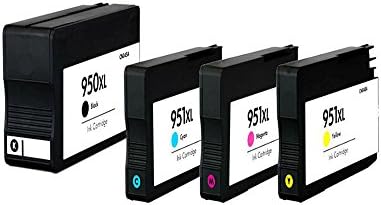 JCPInktoner Remanufactured Ink Cartridge Replacement for HP 951 ( Black,Cyan,Magenta,Yellow , 4-Pack )