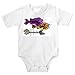 Onesie with purple, fishes, yellow, skeleton
