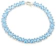 14k White Gold Swiss Blue Topaz/Sky Blue Topaz Bracelet, 7.25"