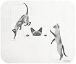 Posh Peeping Toms Black White Cat Mouse Pad MousePad