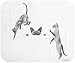 Posh Peeping Toms Black White Cat Mouse Pad MousePad