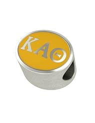 Kappa Alpha Theta Enamel Sorority Bead Charm Fits Most Pandora Style Bracelets. High Quality Bead in Stock for Fast Shipping