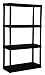 Gracious Living 4 Medium Duty Shelf Unit, Black
