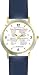 Habit 3 - Time Management Matrix or Quadrants (English Text) - DELUXE TWO-TONE WATCH from THE 7 HABITS - WATCH COLLECTION BY WATCHBUDDY&reg; - Arabic Numbers - Blue Leather Strap-Size-Women's Size-Small