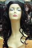 Gorgeous New Synthetic 20" Front Lace Wig Curly 1b Off Black / Burg