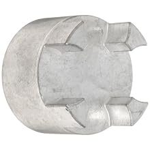 Lovejoy Curved Jaw Coupling, CJ and GS Type, Coupling Hub, Aluminum, Inch