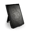 Tuff-Luv Leder Tasche case f&uuml;r (Amazon Kindle 2nd Gen 6") - Schwarz