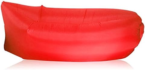 Vlanbo Air Sofa Bed Lounger Sleeping Bag Fast Inflatable Portable for Home or Outdoor Hangout Beach Camping Red