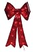 LIGHTED RED HOLOGRAPHIC BOW DECORATION