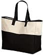 Bi-Color Tote Bag with Zippered Pocket