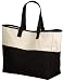 Bi-Color Tote Bag with Zippered Pocket
