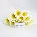 10 PCS Real Touch Latex Silk Artificial fake plastic Daisy Chrysanthemum Flowers Sun Chrysanthemum,Sunflower, Simulation Gerber, Dimorphotheca,Party Room home Decoration DIY Flower Bouquet (white)