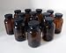 LabStock Brand 250ml / 8oz Amber Glass Packer Bottle, Pack of 12