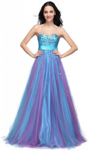 Joydress Women's Lace-up Princess Sweetheart Floor-length Dress Multi Colors US4