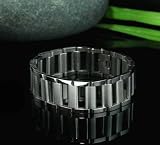 I - LINKED SOLID STAINLESS STEEL BRACELET .8 x 8.25