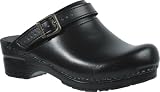Women's Ingrid Clogs in Black P/U (Box) Leather, by Sanita