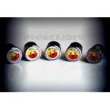 Fiat Abarth Tire Stem Valve Caps Wheels Car Styling Accessories Set of 5 