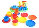 Childrens 39 Pieces Mini Coffee & Dinner Set on Tray for the Little Kitchen Chef made by Gowi, Austria. *Perfect Gift Idea for Children, Girls, Boys, Birthday, Holiday, etc.*
