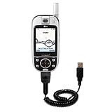 Coiled Power Hot Sync and Charge USB Data Cable w/ Tip Exchange for the LG CU320 - Gomadic Brand